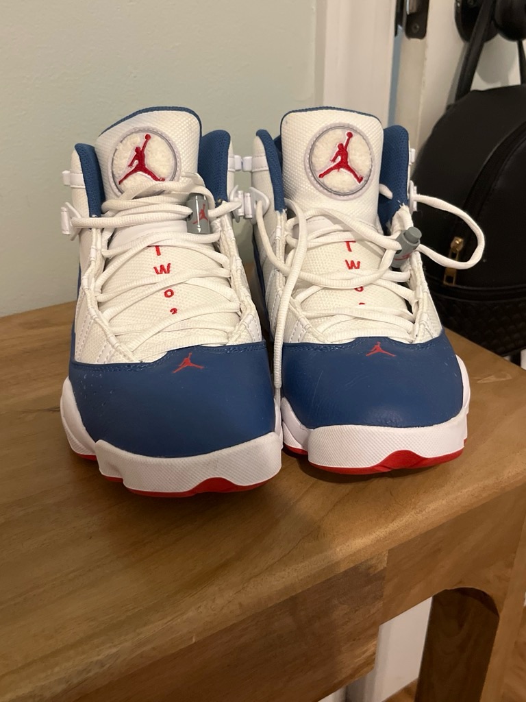 Jordan Blue And White Low-Top Sneaker